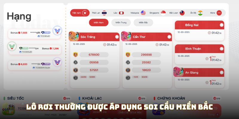 Lô rơi được nhiều thành viên lựa chọn
